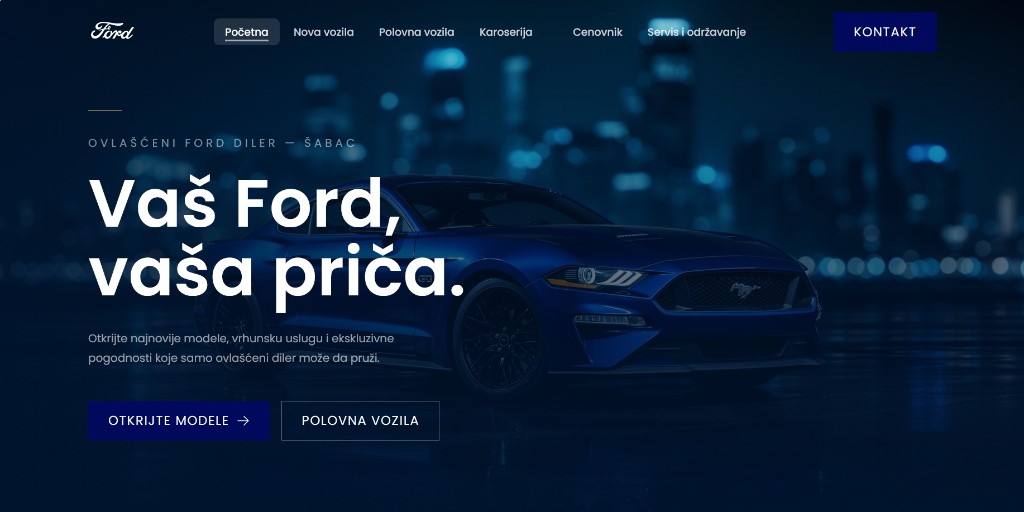 Ford Šabac — authorized Ford dealer website